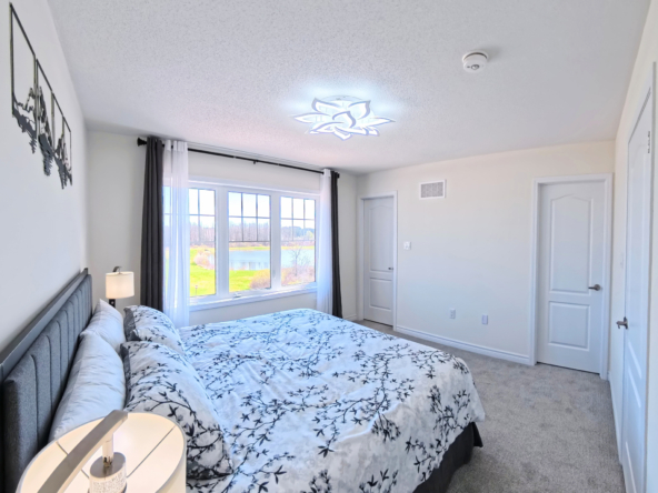 27 Sama Way Wasaga Beach - Primary Bedroom Overlooking Pond & Golf Course